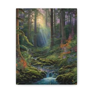 Twilight in Enchanted Forest: Wall Painting Canvas