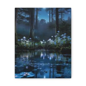 "Twilight Forest Glow" wall painting canvas